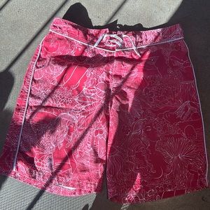 Red Surf Shorts